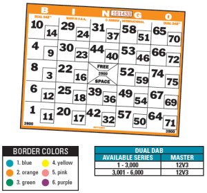 Dual Dab Bingo Paper