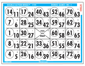 Double Action Bingo Paper